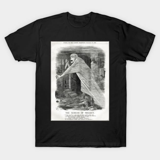 Jack the Ripper Punch Cartoon Nemesis of Neglect 1888 T-Shirt by artfromthepast